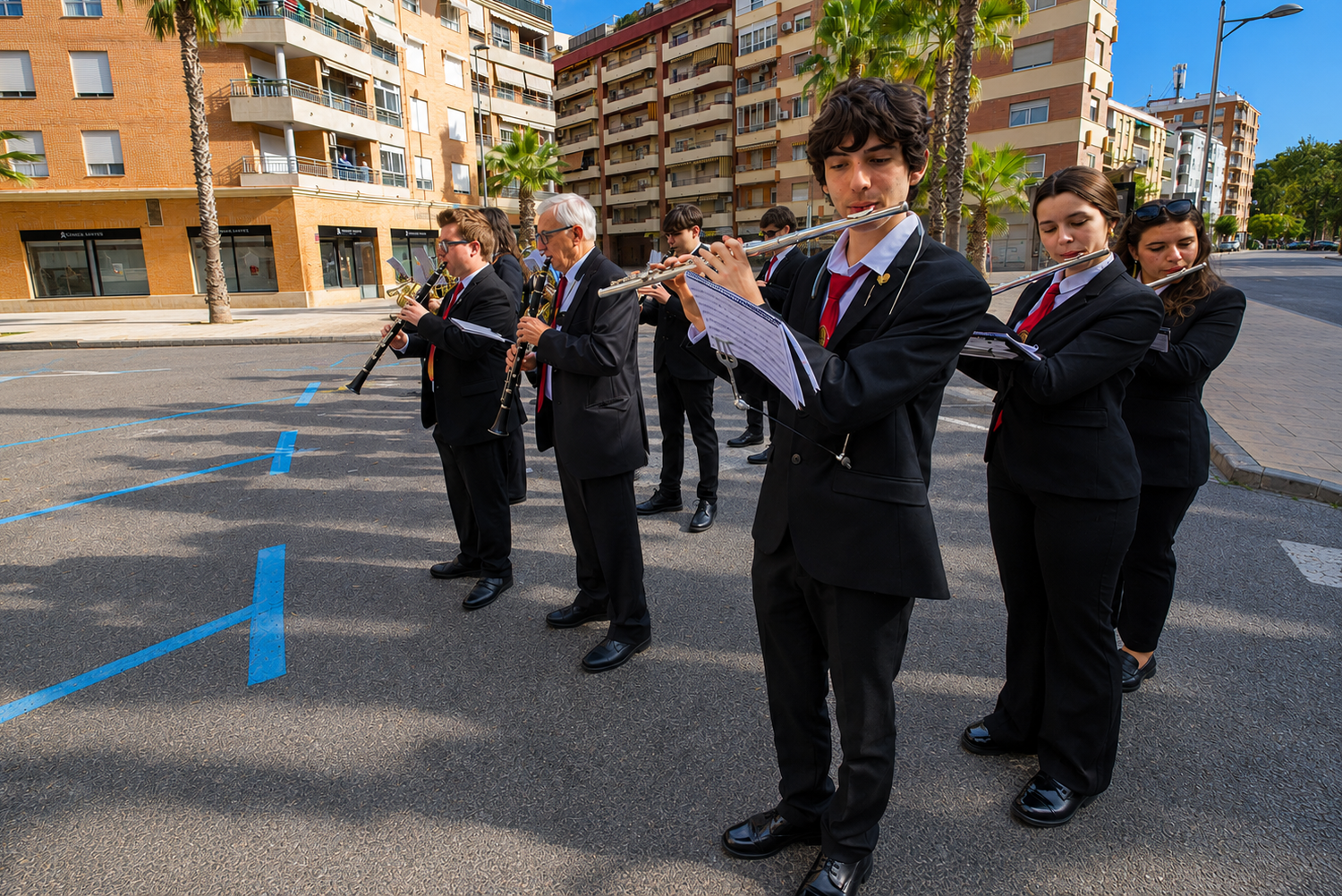 Pasacalles y actuaciones de las agrupaciones musicales